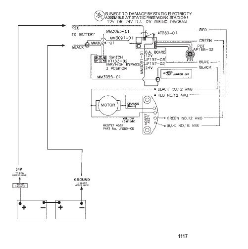 Wire Diagram (Model GWB62V / GWT62V)