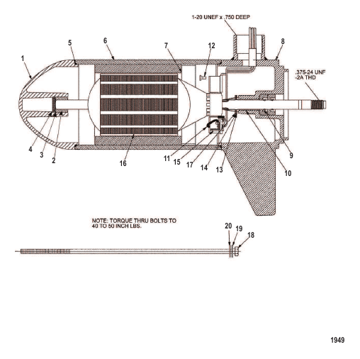 Lower Unit Assembly (38# - 5/2 Speed) (M899415T)