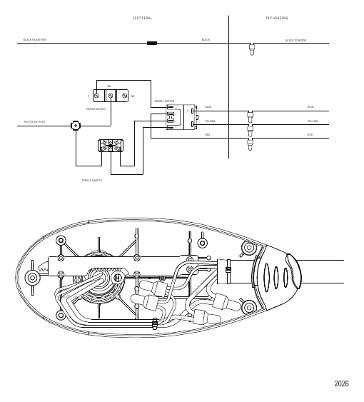 Wire Diagram (Design II - Non Lighted Version Model BD1236)