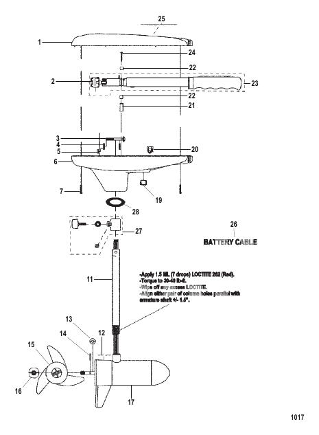 Complete Trolling Motor (Model HVT4300) (12 Volt)