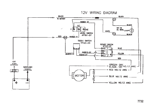 Wire Diagram (Model HVF5000 / HVF5200) (12 Volt)