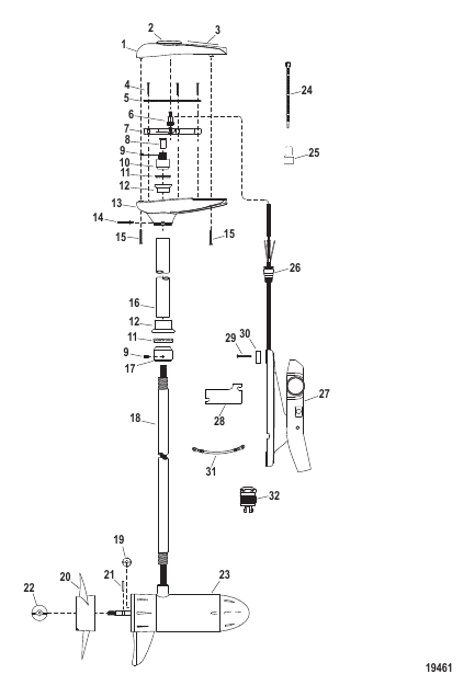 Complete Trolling Motor (Model MP6700) (24 Volt)