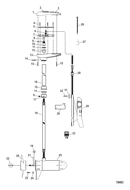 Complete Trolling Motor (Model MP6700D) (24 Volt)