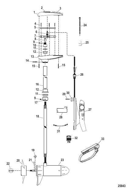 Complete Trolling Motor (Model Pro 70) (24 Volt)
