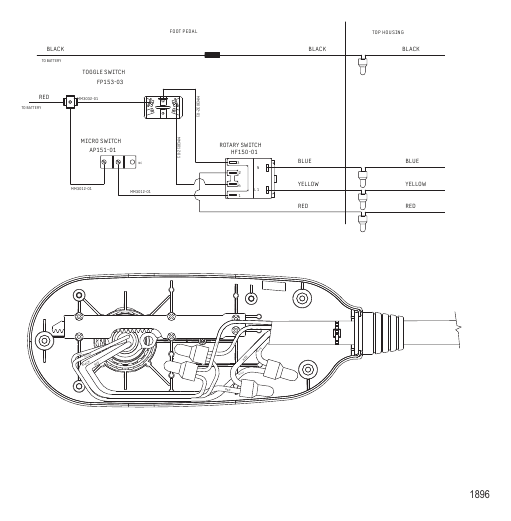 Wire Diagram (Model MP5200) (12 Volt)