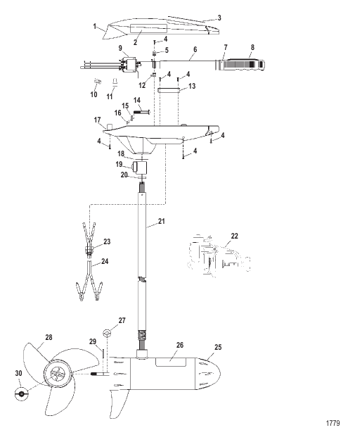 Complete Trolling Motor (Model TT4500) (12 Volt)