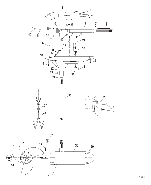 Complete Trolling Motor (Model TT4800) (12 Volt)