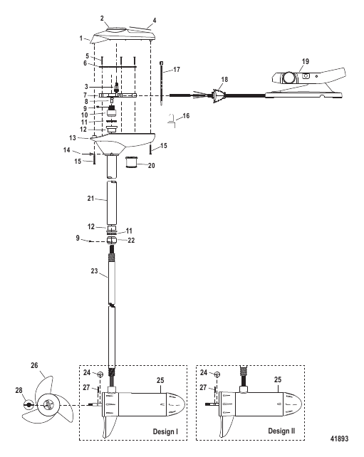 Complete Trolling Motor (Model FW40FB) (12 Volt)
