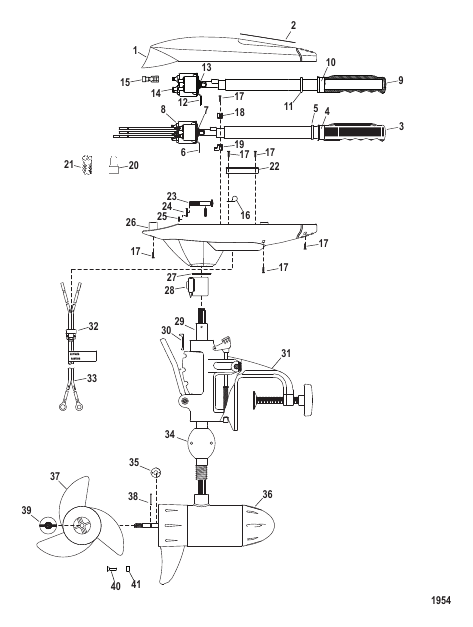 Complete Trolling Motor (Model SW46HT) (12 Volt)