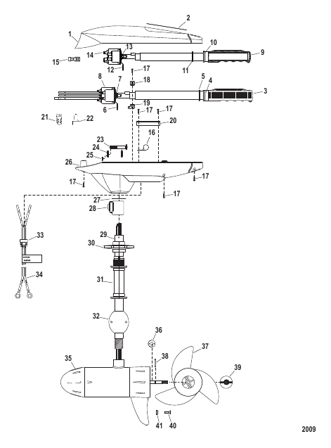 Complete Trolling Motor (Model SW71HB) (24 Volt)