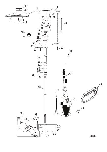 Complete Trolling Motor (TR70PFBD) (24 Volt)
