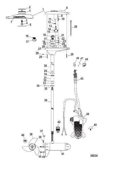 Complete Trolling Motor (TR82FB / TR82FBD) (24 Volt)