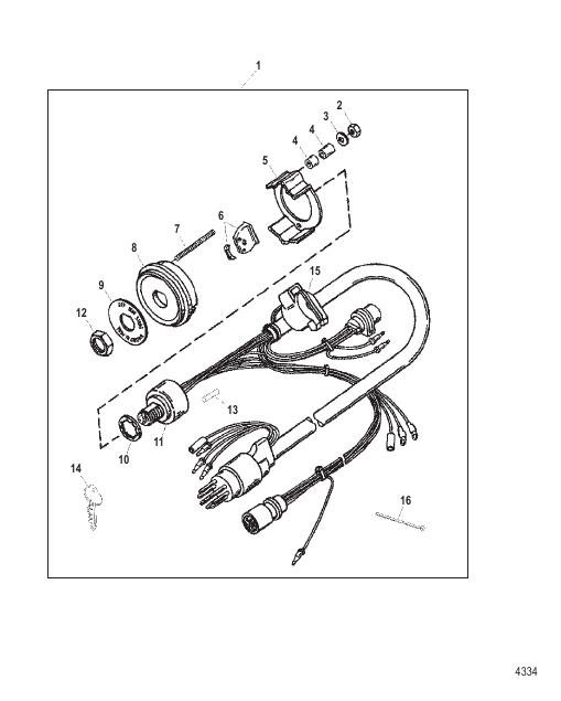 Key Switch Assembly (250 DFI Models)