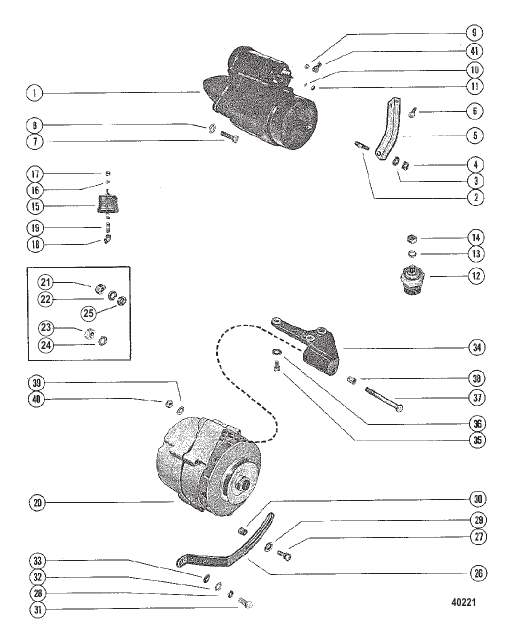 STARTER MOTOR AND ALTERNATOR