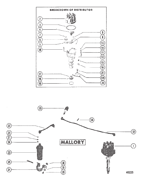 DISTRIBUTOR ASSEMBLY (MALLORY)