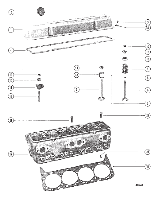 ROCKER COVER AND CYLINDER HEAD