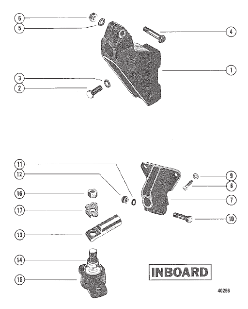 TRANSMISSION AND ENGINE MOUNTING (INBOARD)