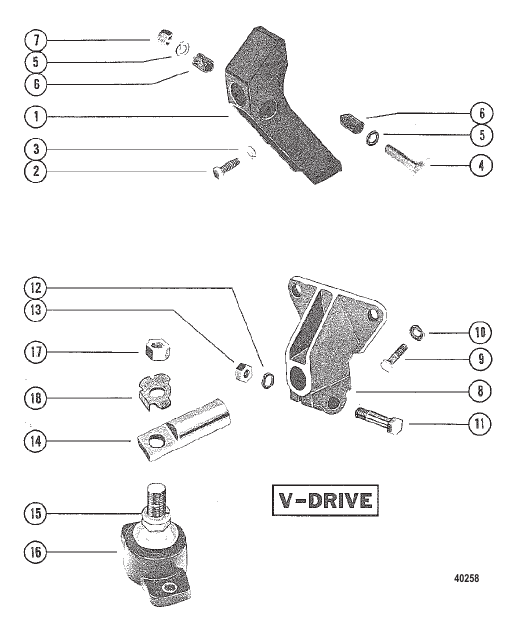 TRANSMISSION AND ENGINE MOUNTING (V-DRIVE)