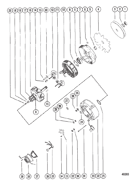 ALTERNATOR ASSEMBLY COMPLETE (MOTOROLA)