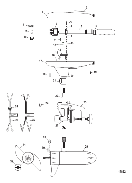Complete Trolling Motor (Model T30) (12 Volt)