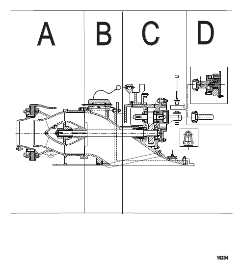 Cross Sectional View-Mercruiser Jet