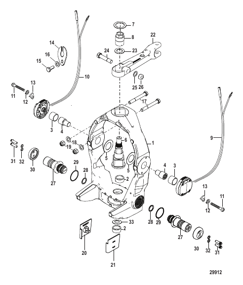 Gimbal Ring and Steering Lever