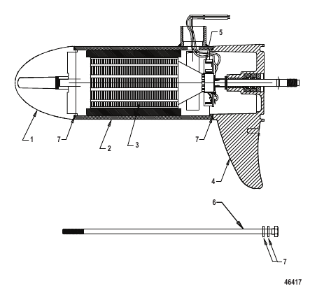 Lower Unit Assembly (SW75 - Variable)(879364T27)