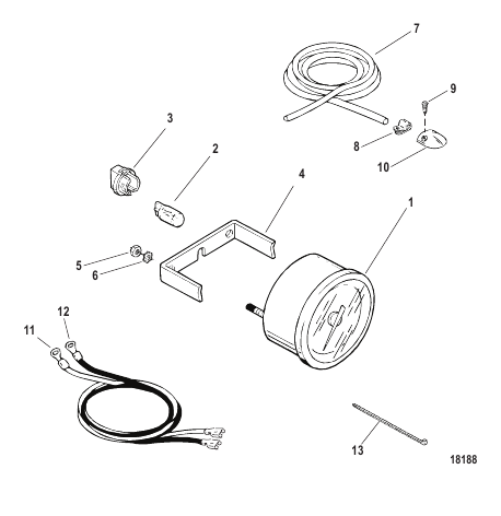 Gauge and Mounting Hardware Speedometer