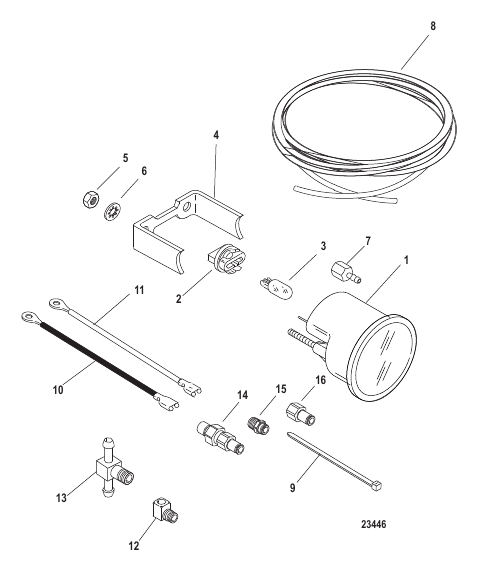 Gauge and Mounting Hardware Water Pressure(2-40 PSI)