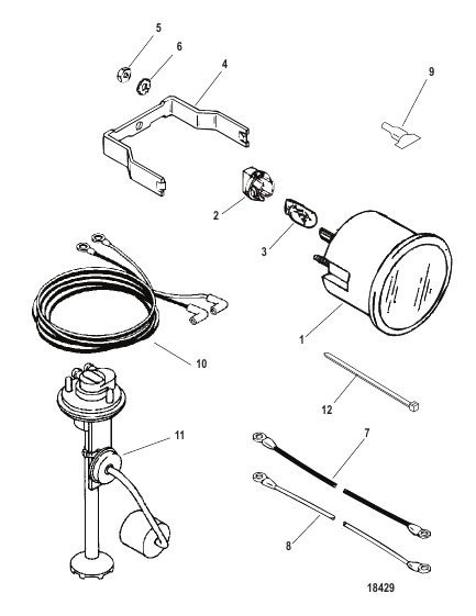 Gauge and Mounting Hardware Oil Level