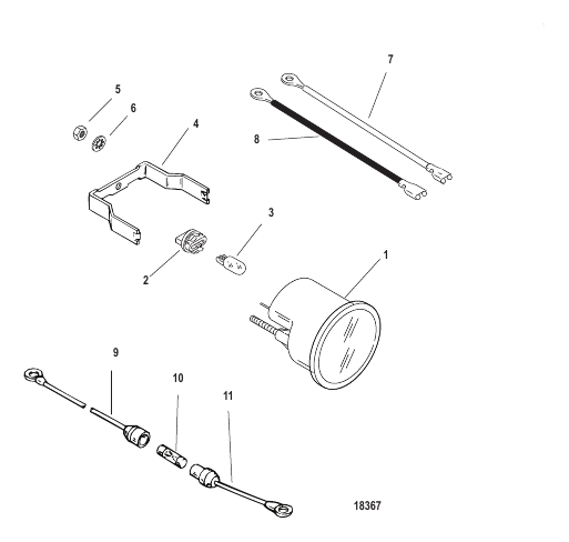 Gauge and Mounting Hardware Analog Clock