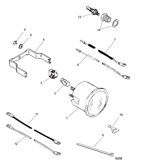 Gauge and Mounting Hardware Water Temperature (60-200 F)