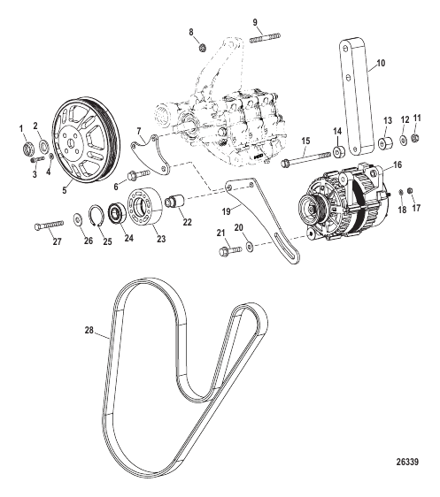 Alternator And Sea Water Pump Mounting (Design II)