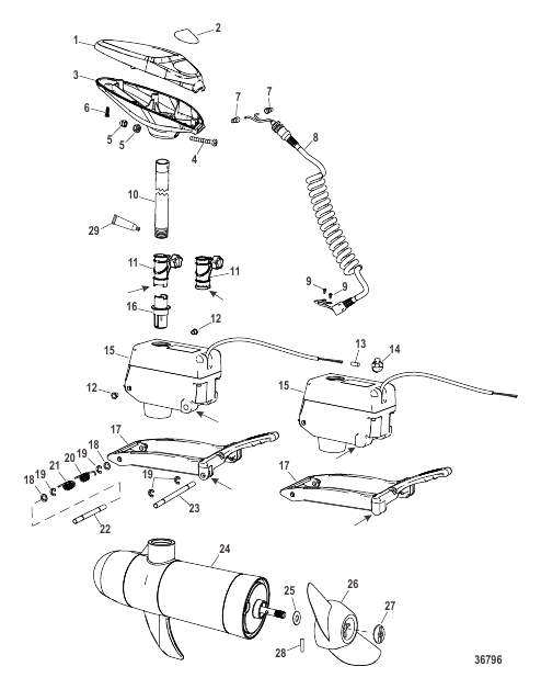 Complete Trolling Motor (Fresh Water Models)(Design I )