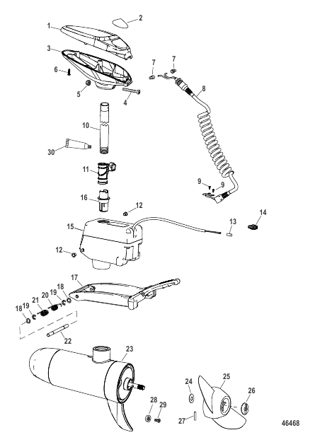 Complete Trolling Motor (Salt Water Models)(Design II )