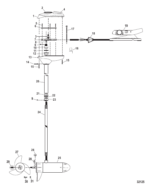 Complete Trolling Motor (Brute 70 Digital) (24 Volt)