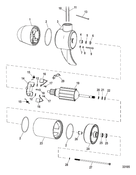 Lower Unit Assembly (55# - Variable) (MCV39701T)