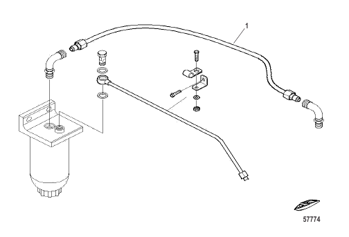 Fuel System-Fuel filter supply line