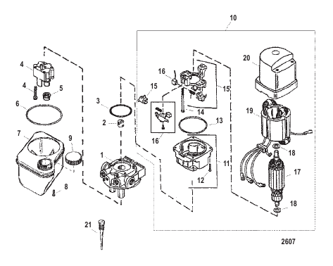 Pump/Motor, Plastic Reservoir (Design II - 849670A1)