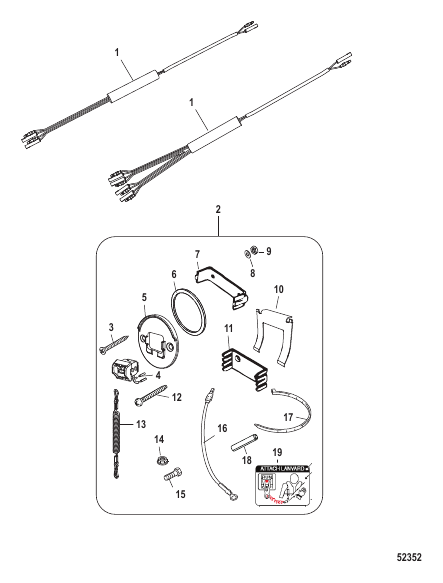 Stop Switch/Lanyard Kit - Flush Mount