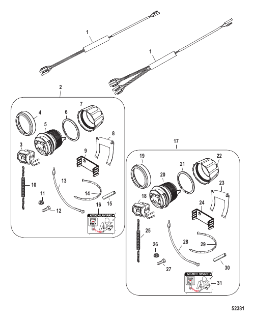 Stop Switch/Lanyard Kit-Thru Dash Mount