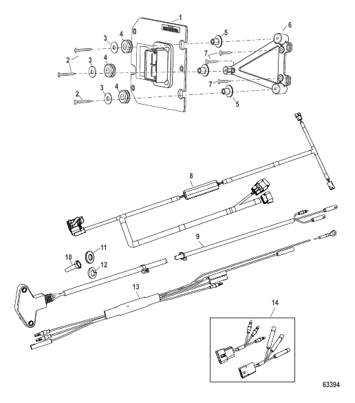 Active Trim Kit_W/O Key Pad Single Engine-F75/90/115 EFI