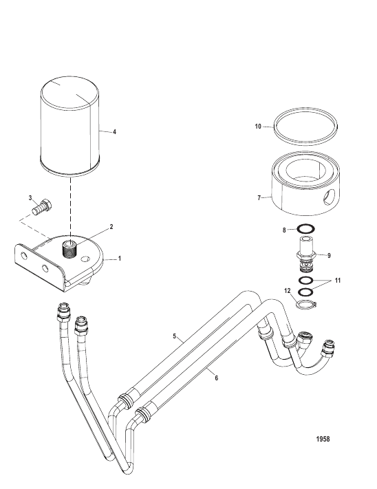 Remote Oil Filter Kit (864990A 2)