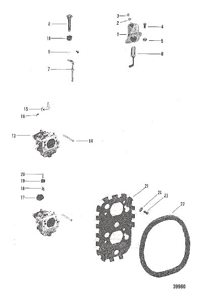 CARBURETOR LINKAGE AND CHOKE SOLENOID