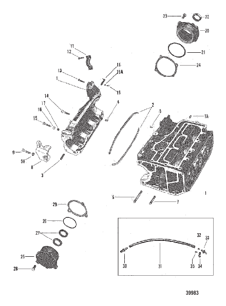 CYLINDER BLOCK AND CRANKCASE ASSEMBLY