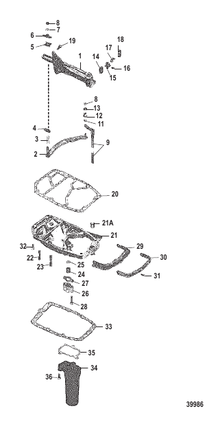 SHIFT LINKAGE AND EXHAUST PLATE