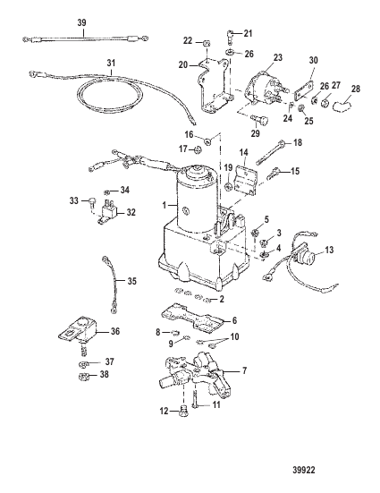 POWER TRIM COMPONENTS (WITH CIRCUIT BREAKER AND FUSE)