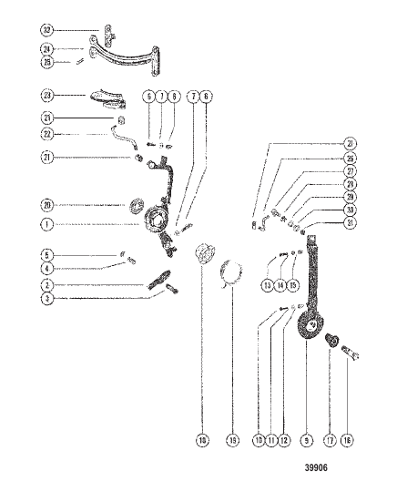 THROTTLE LEVER AND SPARK ADVANCE LEVER