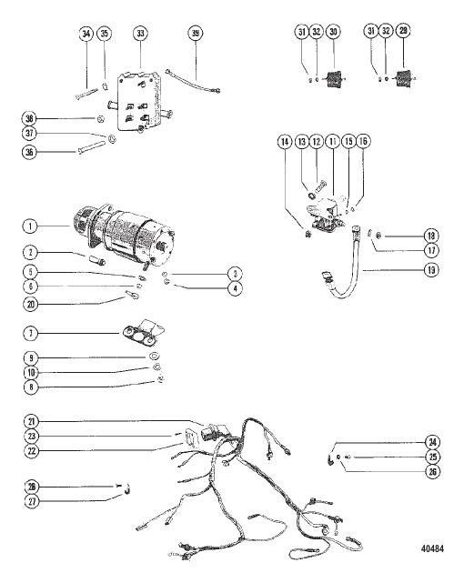 Starter Motor & Wiring Harness