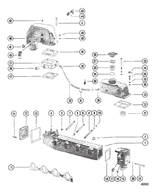 Exhaust Manifold and Elbow (INBOARD)